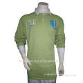 Men's heavy cotton long sleeve custome Rugby shirt